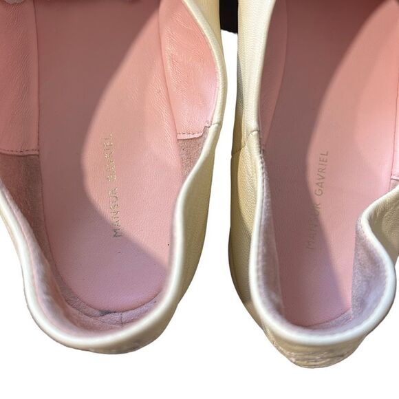 REVOLVE Mansur Gavriel Square Toe Leather Loafers - Crema - Picture 9 of 14